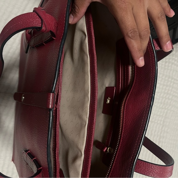 RADLEY LONDON Burgundy Leather Tote Bag - Picture 6 of 12